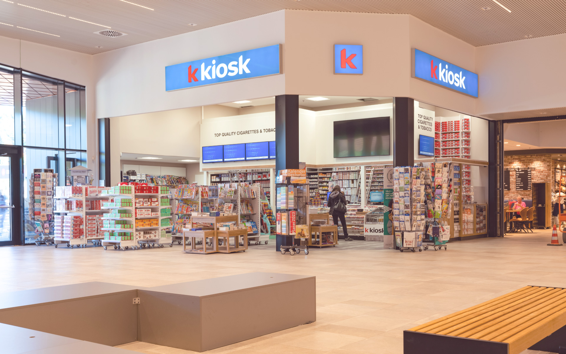 K Kiosk Eingang in der Shopping Mall